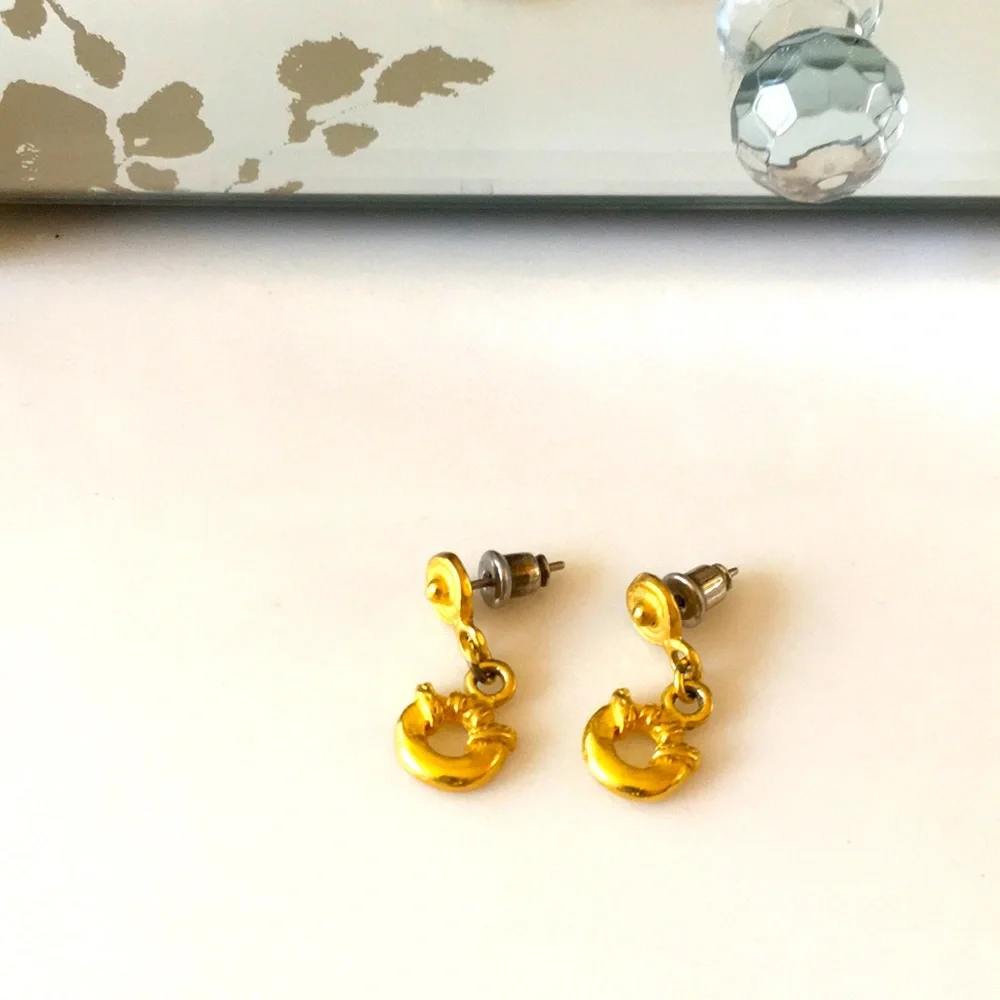 South American Pre-Columbian Gold Drop Earrings